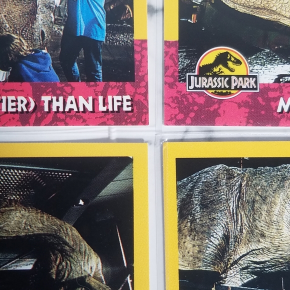 Vintage JP Topps Trading Cards Lot of 10 Jurassic Park Movie Cards Lot # 4 - Picture 2 of 8